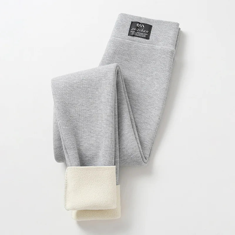 Winter Borduurwerk Warme Legging Dames Sexy Hoge Taille Geribbelde Legging Dames Hoge Taille