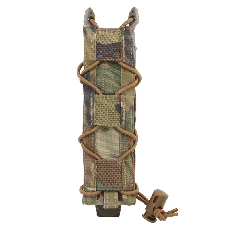 Tactical Pistol Magazine Pouch Fits MP5 MP7 .45 Single Open Top MOLLE 9mm Fast Mag Pouches