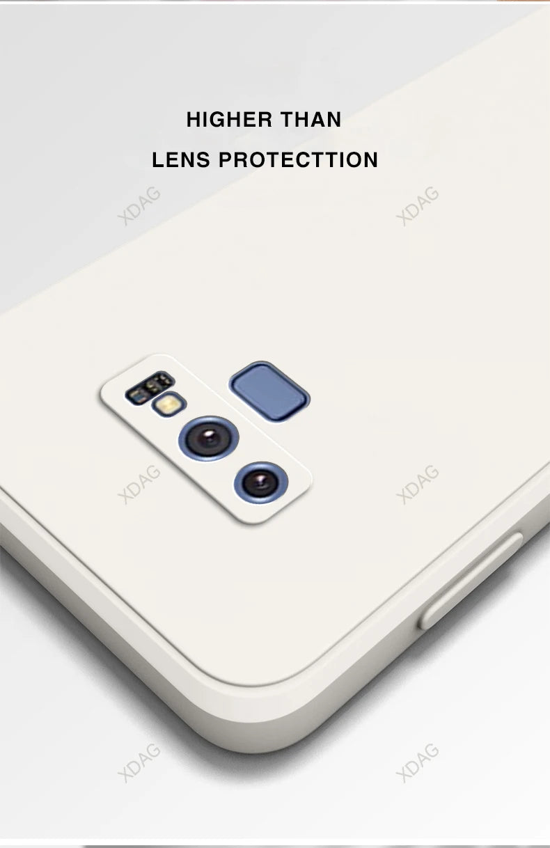 Vierkant vloeibaar siliconen hoesje voor Samsung Galaxy Note9 Note 9 telefoonhoesje Candy