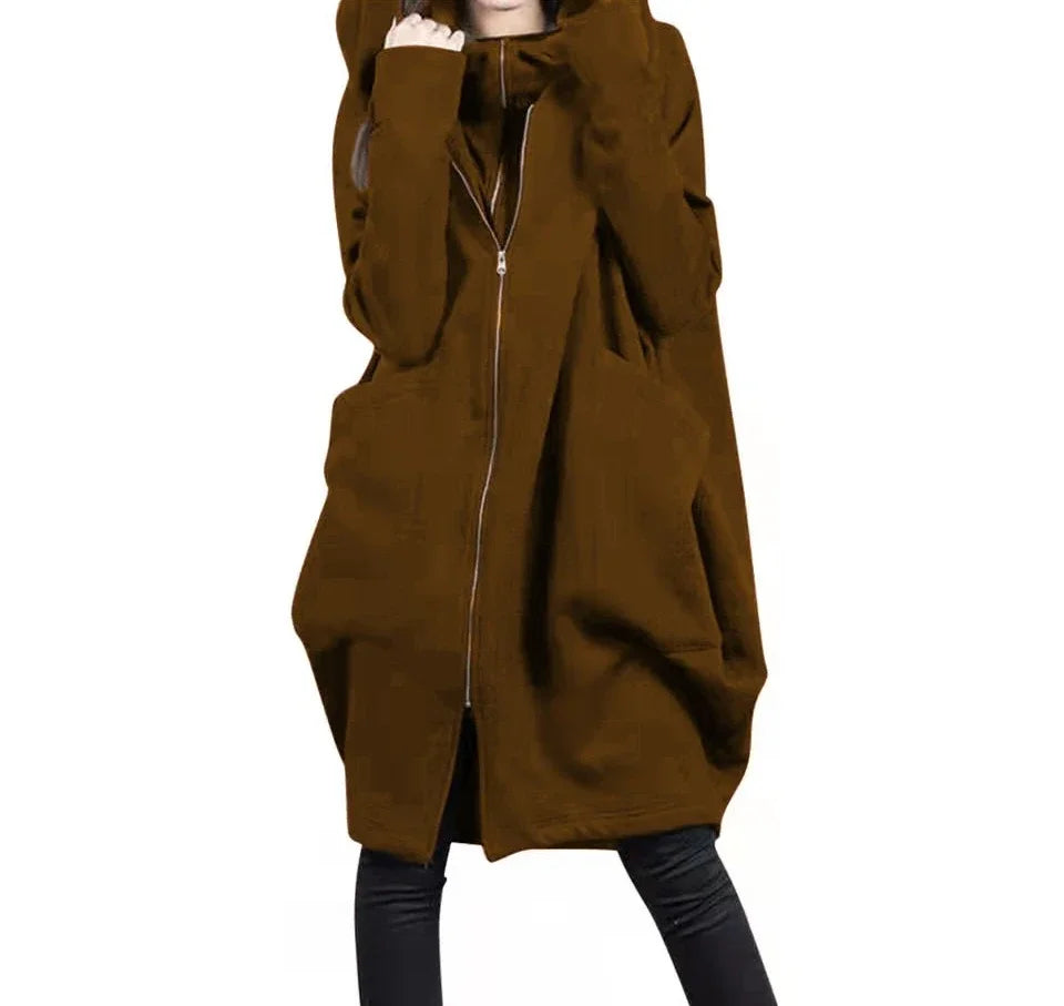 Hoodies Baggy Hooded Sweatshirt for Women Full Zip Up Woman Tops With Zipper In Loose Harajuku