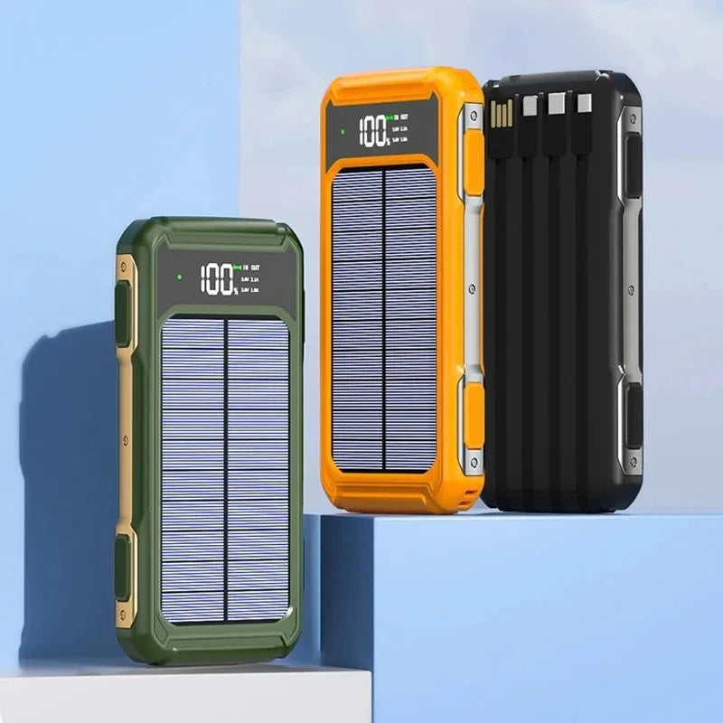 80000mAh Large Capacity Portable Outdoor Solar Mobile Power 4 in 1 Built in