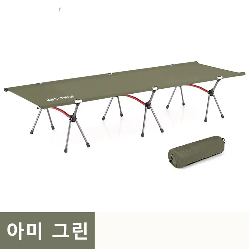 Westtune Camping Cot Portable Folding Bed Ultralight Aluminum Alloy Sleeping Cot