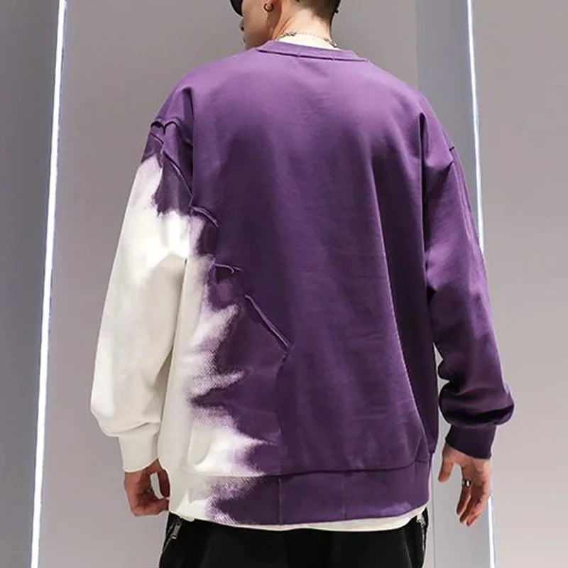 Autumn Winter American Fashion Brand Gradient Round Neck with Plush Plush and
