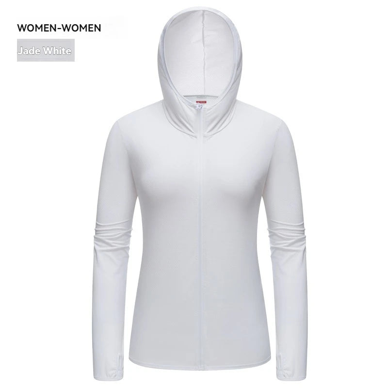 Ademende Ice Silk-zonnebrandkleding voor heren en dames, UV-bestendig, buitensporten