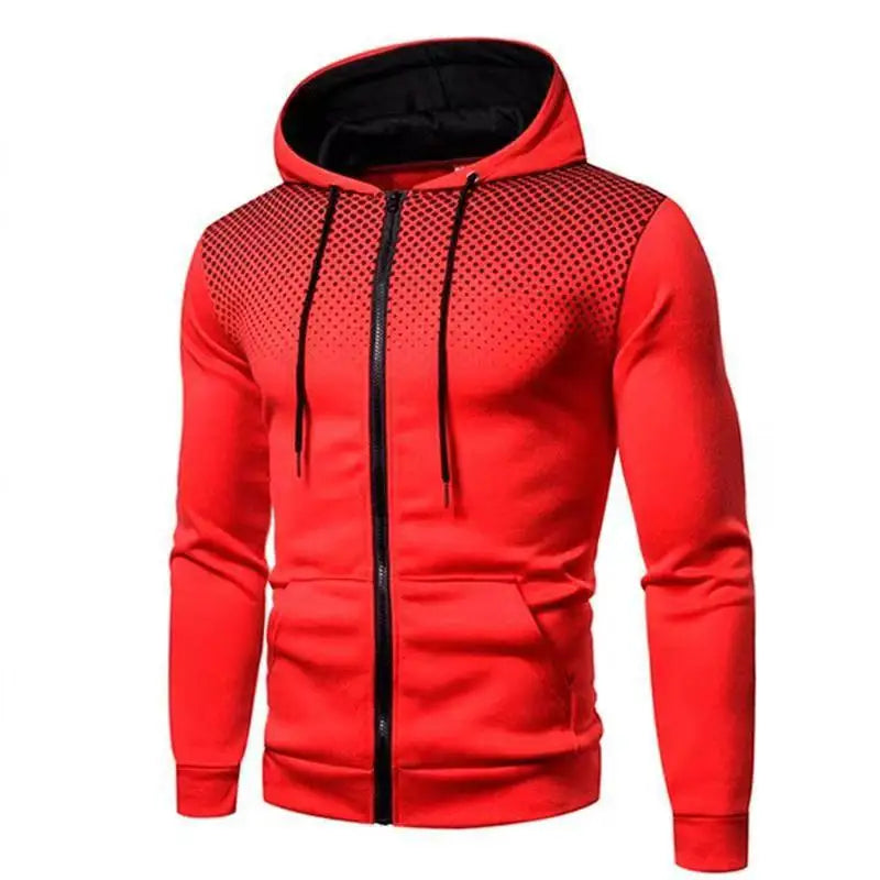 Men s Hoodie Jacket Streetwear Long Sleeve Sweatshirts Zipper Hooded Pullover