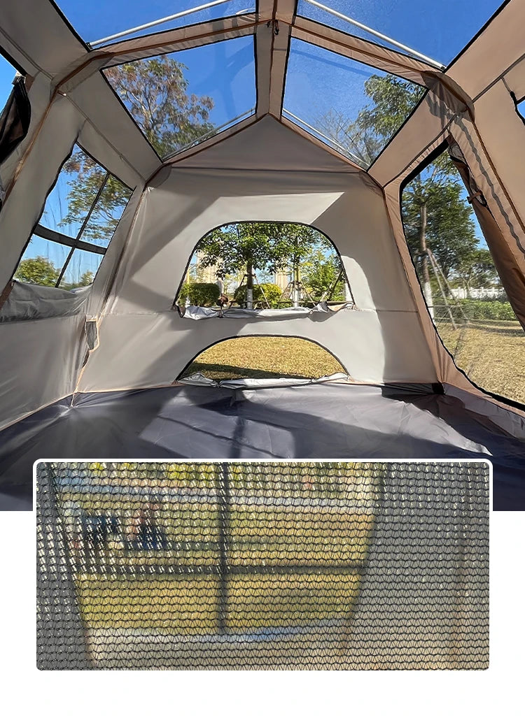 Sonuto Quick Setup Large Camping Automatic Tent 4 7 Person Double Hall Ridge