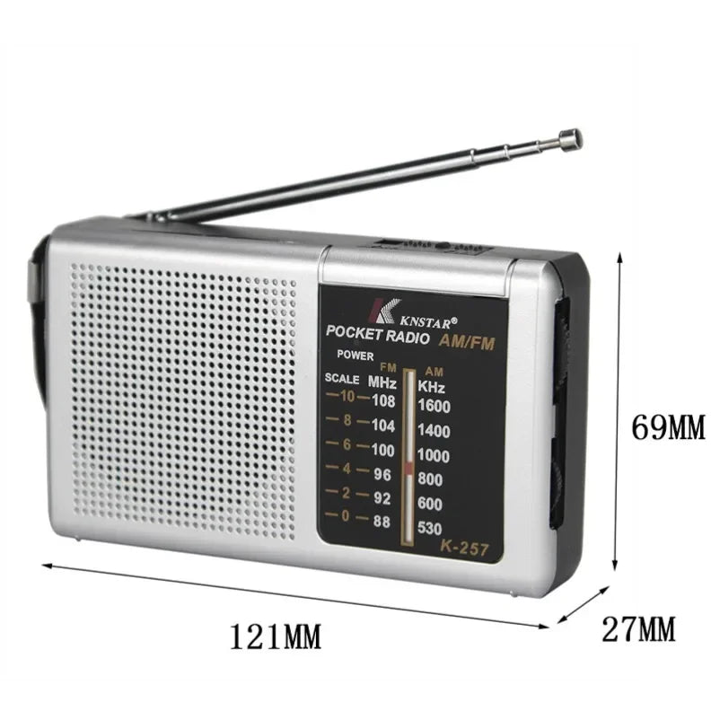 Portable Multi Functional Low Power Radio AM FM Mini Two Band Walkman Battery