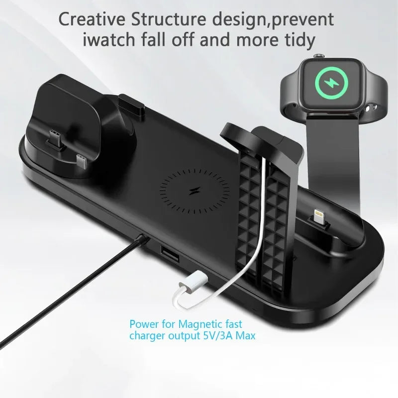 Multifunctionele draadloze opladerstandaard voor Samsung iPhone 16, 15, 14, 13 Pro Max