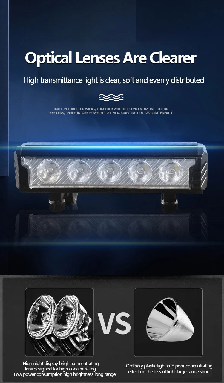 Bicycle Light Bike Front Lights Headlight Flashlight for Bicycle Rechargeable