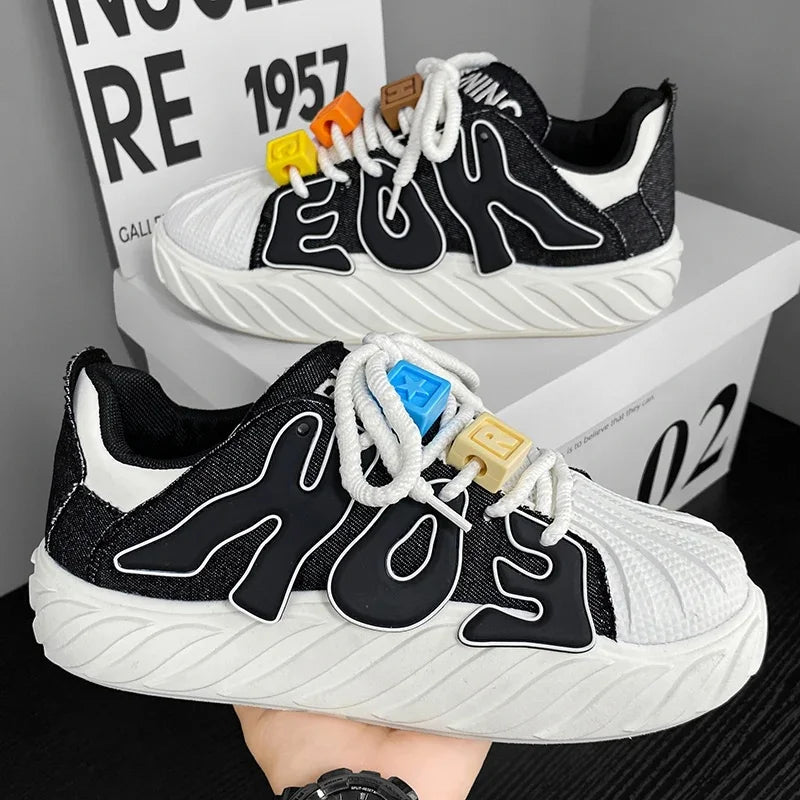 Casual Trendy Summer Shell Head Men s Shoes Breathable Niche Design Sensibility Sports White