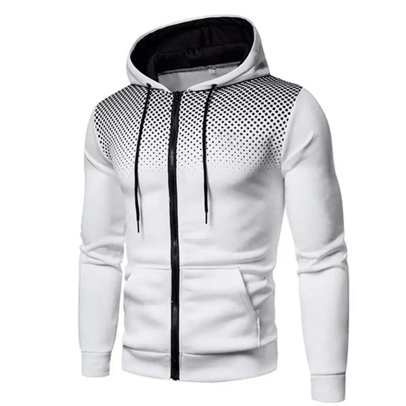 Men s Hoodie Jacket Streetwear Long Sleeve Sweatshirts Zipper Hooded Pullover