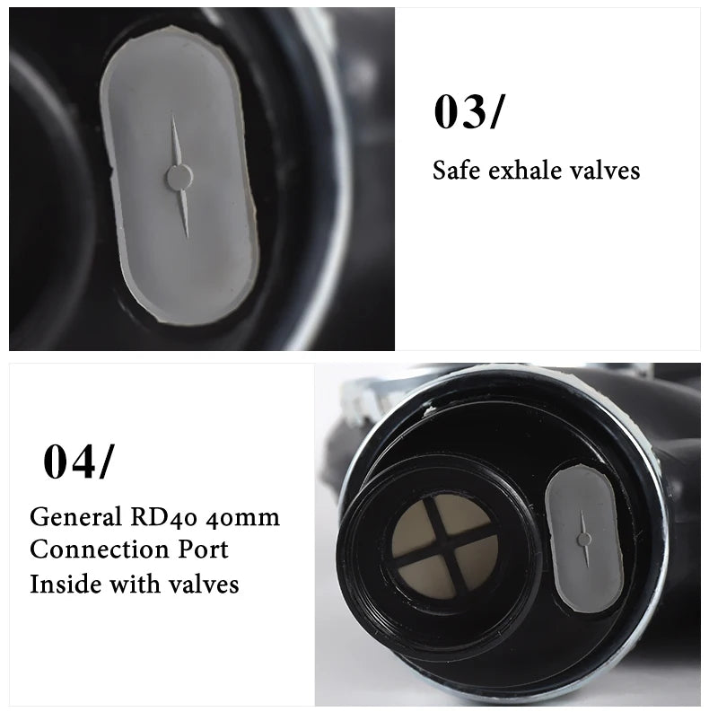 Creative Black Full Face Ghost Gas Mask Respirator Rubber Chemical Prevention