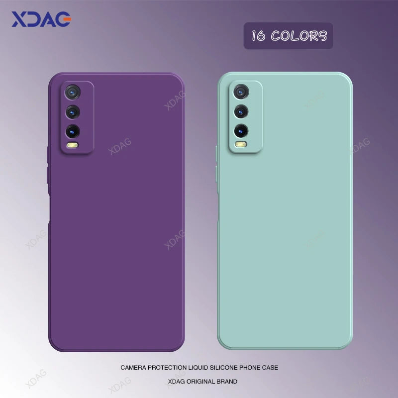 Interne, zachte telefoonhoes voor Vivo Y20i 6.51 V2027 V2032, vloeibare siliconen
