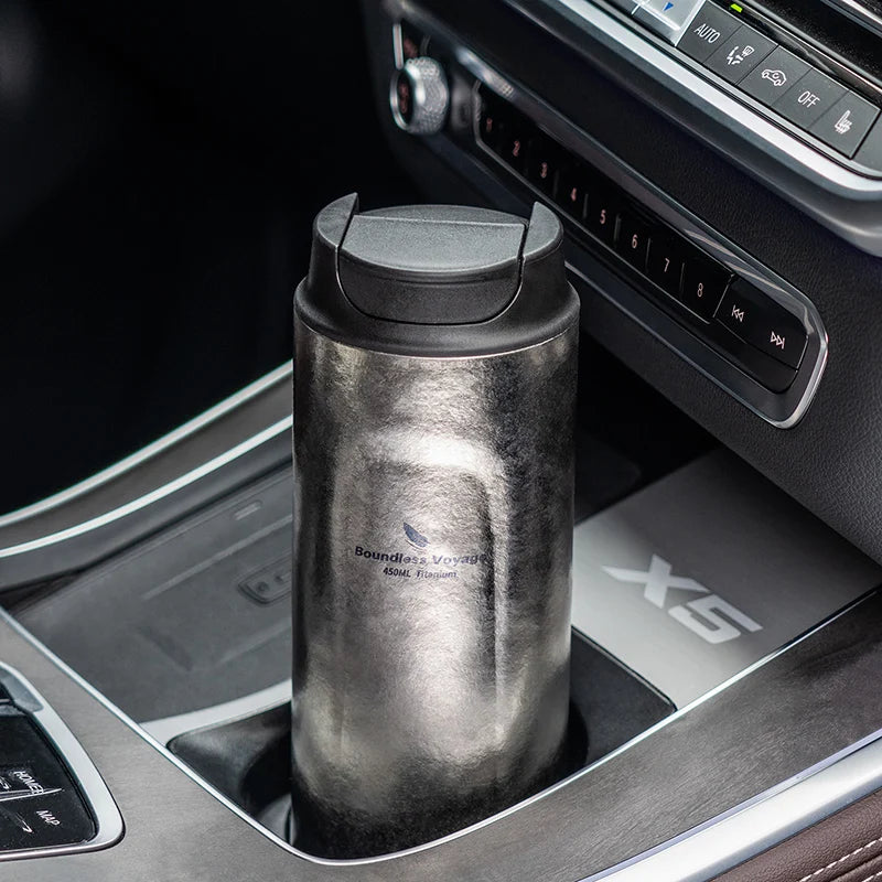 Boundless Voyage 450ml Titanium French Press Coffee Flask Double Walled