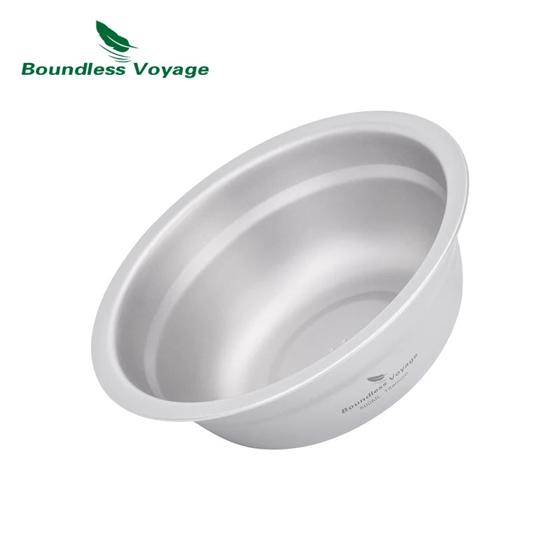 Boundless Voyage Titanium Bowl Rice Soup Salad Serving Bowl Ultralight Outdoor