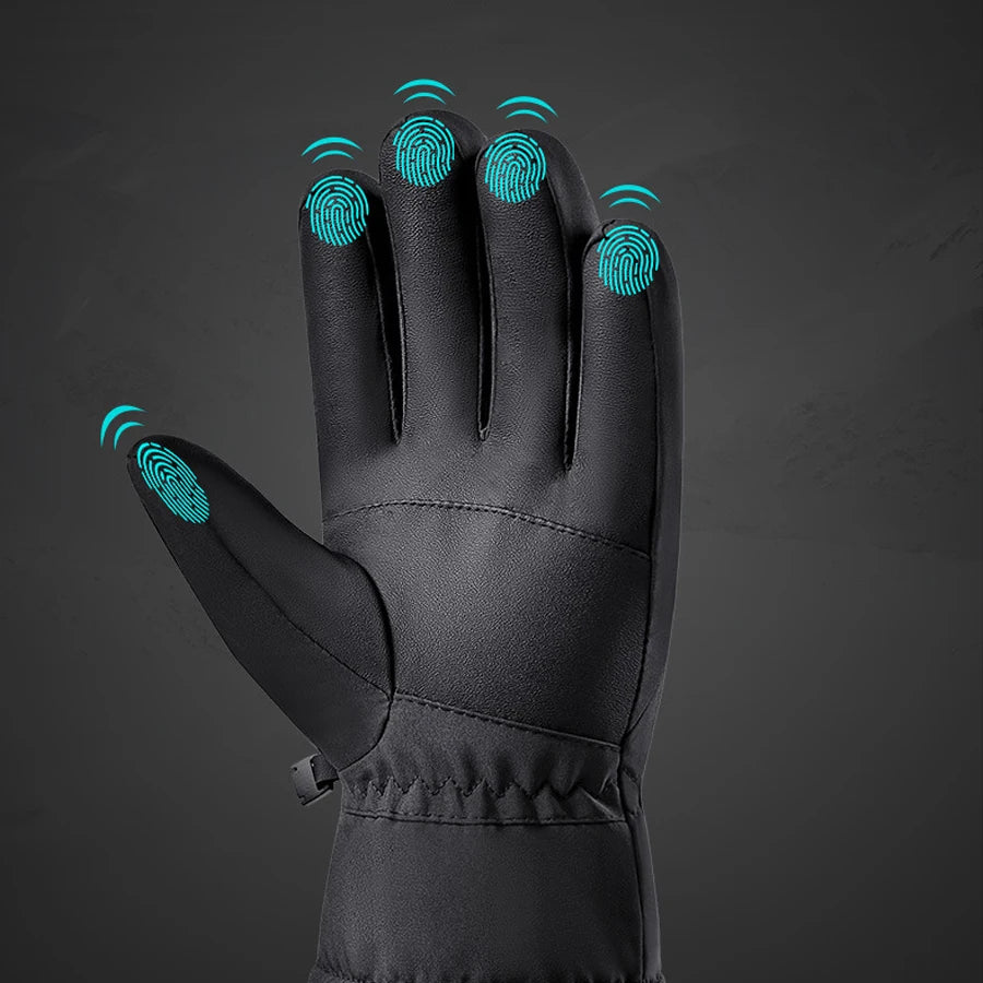 Skihandschoenen voor dames, winter touchscreen, waterdicht en koudebestendig, met