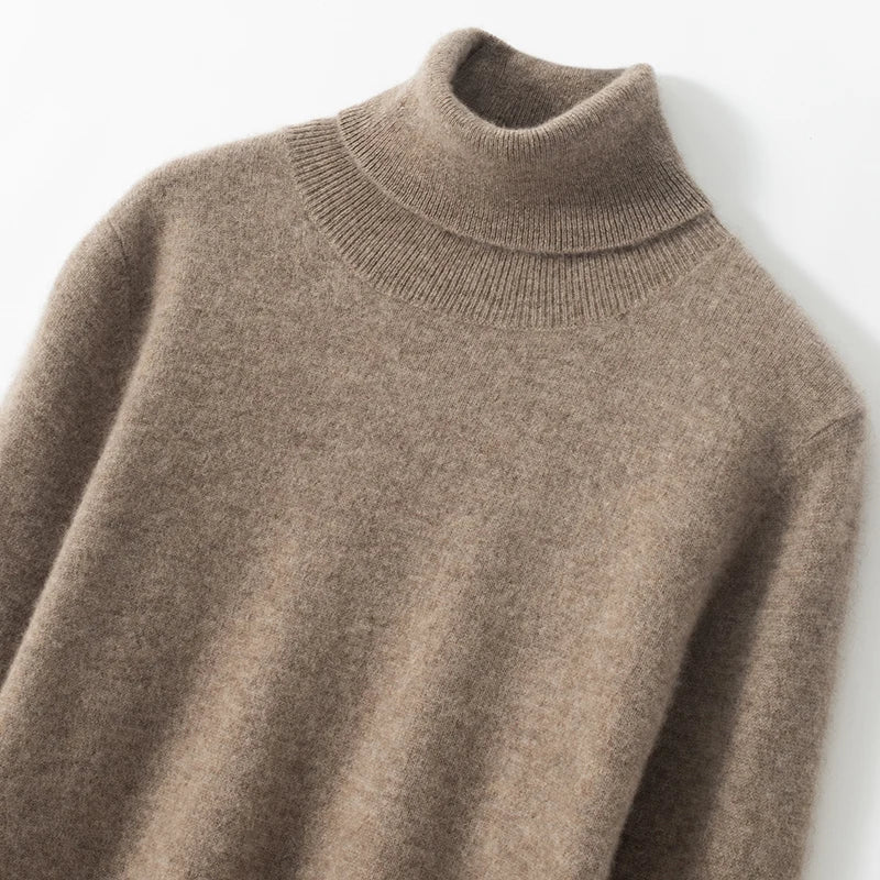 Женские кашемировые свитера с длинными рукавами, свободные женские водолазки, модные пуловеры