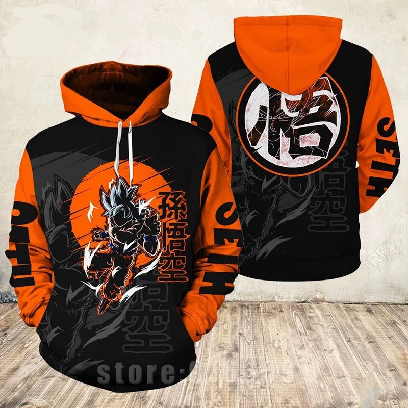 Classic Anime Dragon Ball Son Goku Saiyan Kakarotto Cosplay Hoodies 3D Print