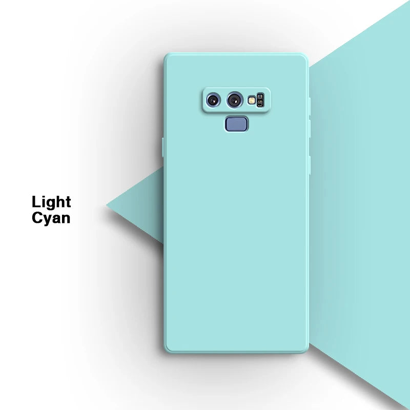 Vierkant vloeibaar siliconen hoesje voor Samsung Galaxy Note9 Note 9 telefoonhoesje Candy