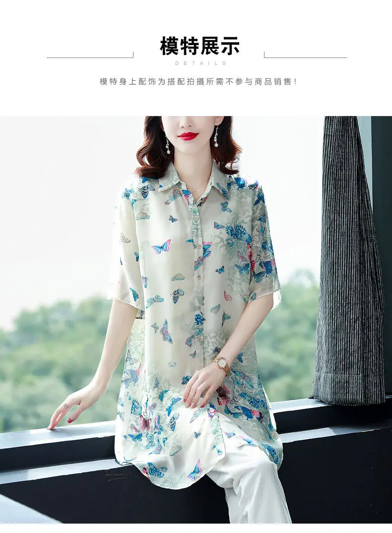 Zomer Polo Kraag Mode Korte Mouw Shirt Dames High Street Casual Los