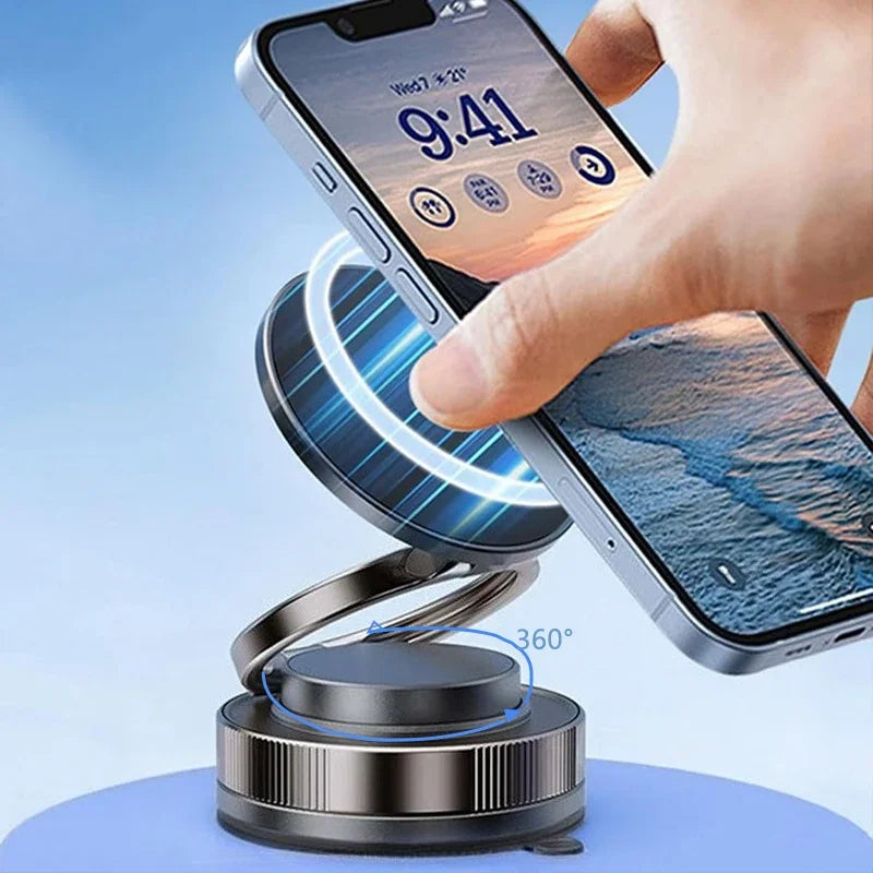 Opvouwbare autotelefoonhouder 360 graden draaibaar vacuümadsorptie dubbelzijdig magnetisch