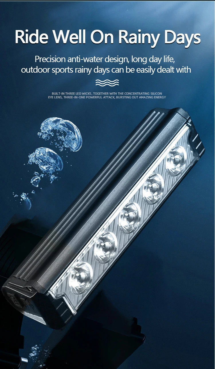 Bicycle Light Bike Front Lights Headlight Flashlight for Bicycle Rechargeable