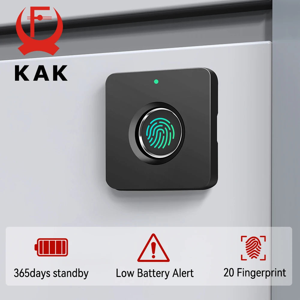 KAK Smart Home Biometrisch vingerafdrukslot Verborgen lade Elektronisch slot