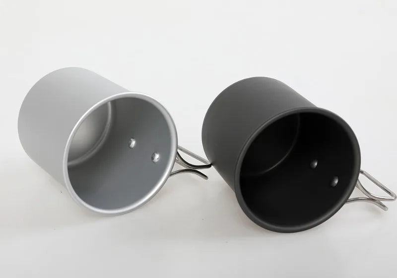 Kampeermok, aluminiumlegering, beker, toeristisch servies, picknickgerei, buitenkeuken