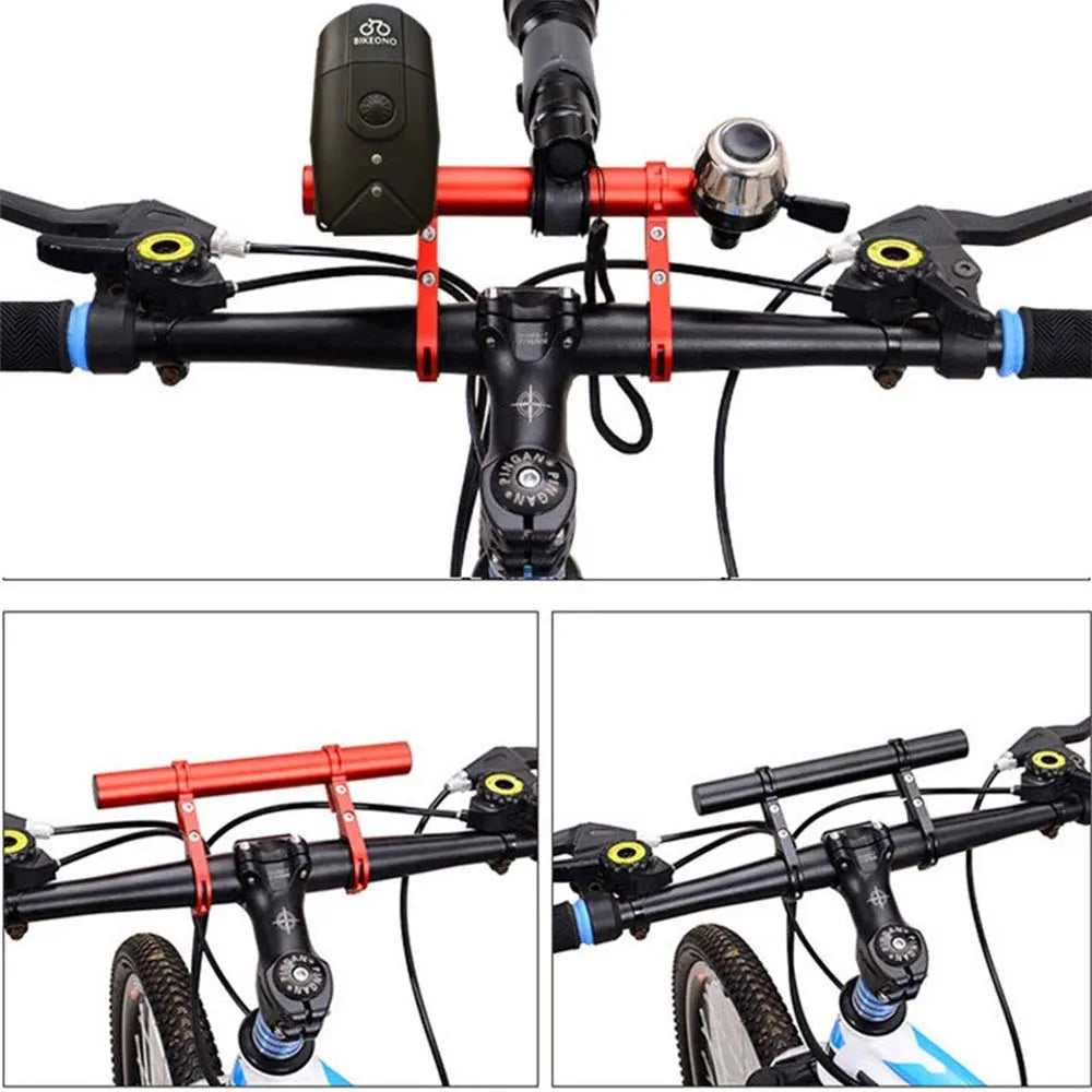 20 cm aluminium fietsstuur met verlengde beugel voor mountainbike koplamp