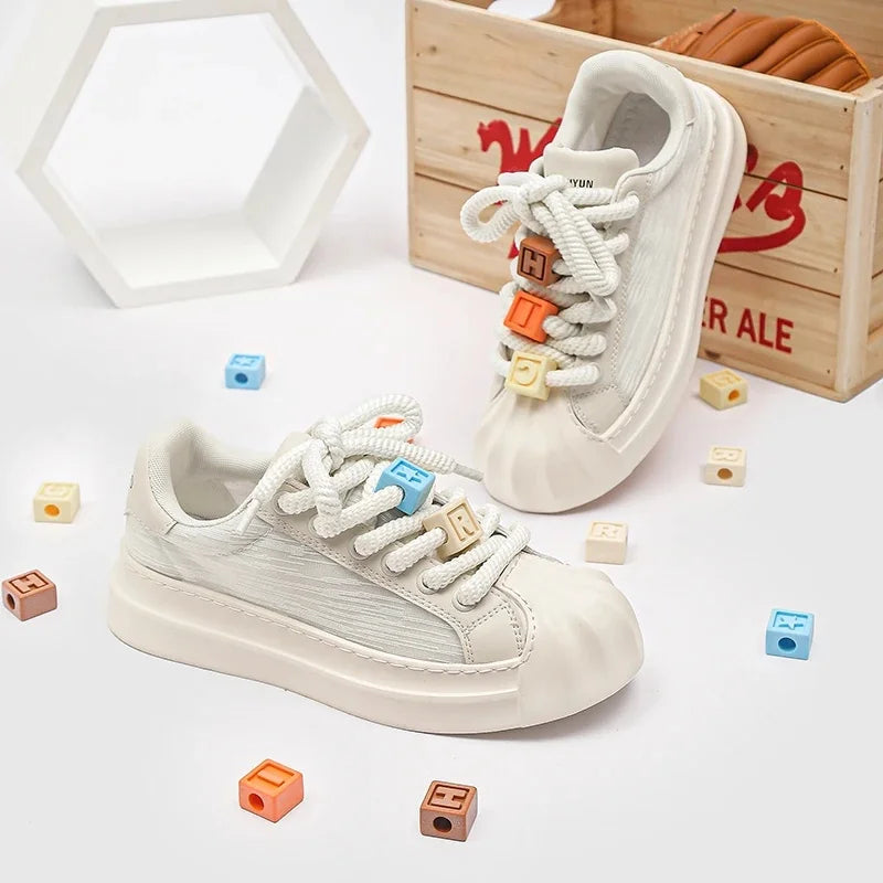 Casual Trendy Summer Shell Head Men s Shoes Breathable Niche Design Sensibility Sports White