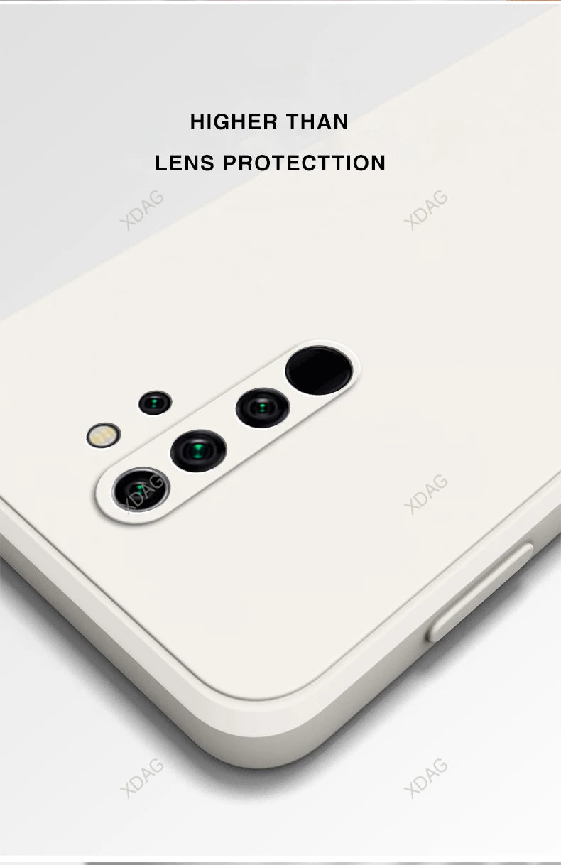 Eenvoudige telefoonhoes voor Xiaomi Redmi Note8 Note 8 Pro 8Pro Zacht snoep vierkant