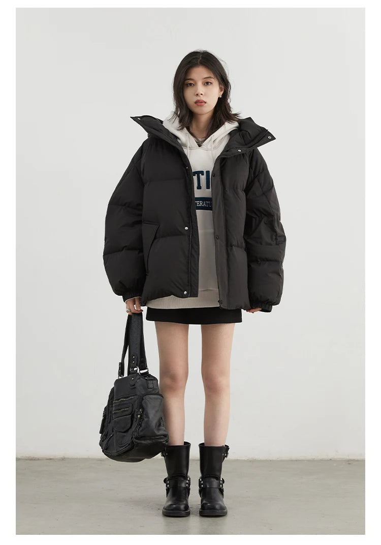 Chic VEN Women Sweatshirts Loose Casual Oversized Hooded Letter Patch Hoodie Female Fleece Woman Top