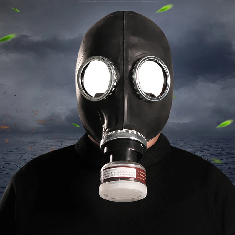 Creative Black Full Face Ghost Gas Mask Respirator Rubber Chemical Prevention