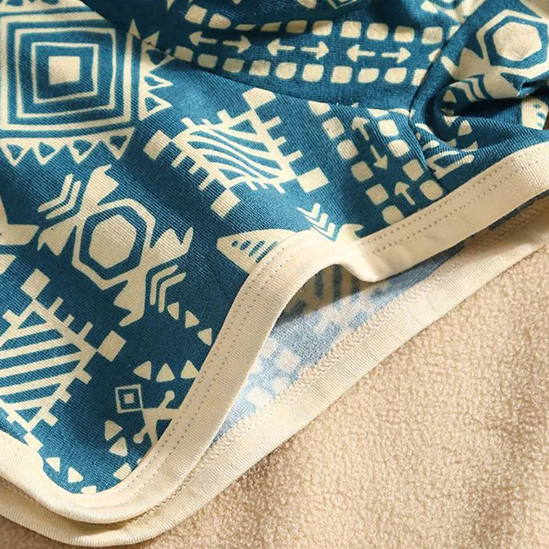 3-delige set herenondergoed Amerikaanse retro etnische stijl platte broek ademend