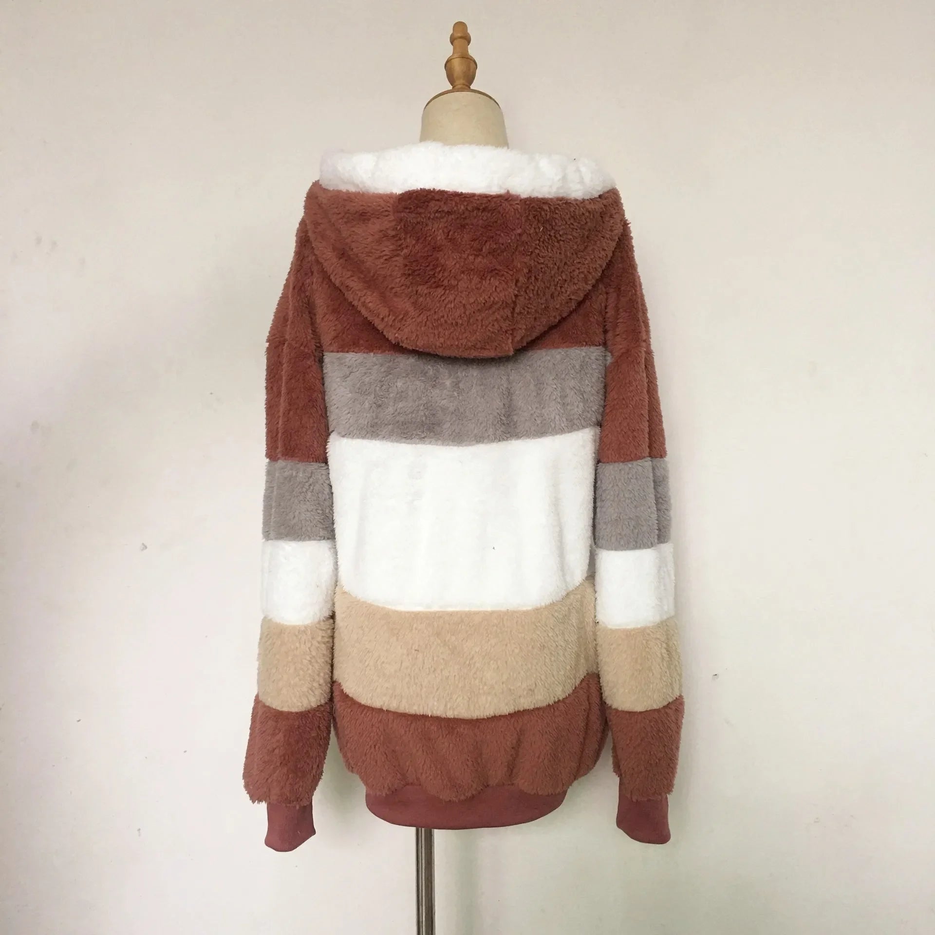Oversized jas voor dames, herfst/winter, warme, zachte capuchon met capuchon