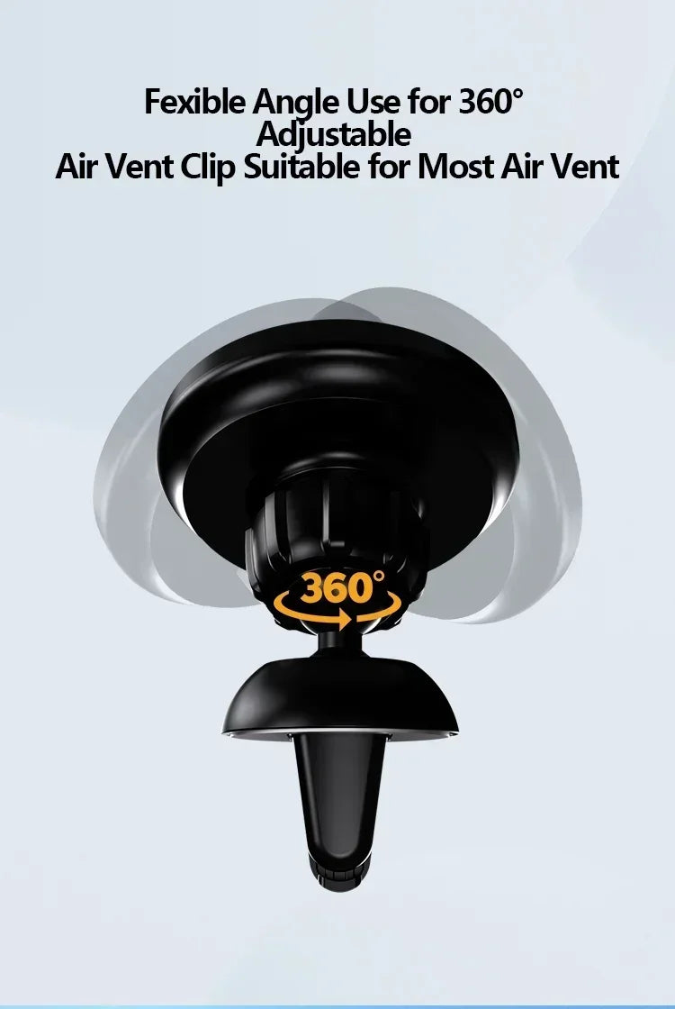 Magnetische auto mobiele telefoonhouder, draadloze oplader voor iPhone 15, 14, 13 en 12