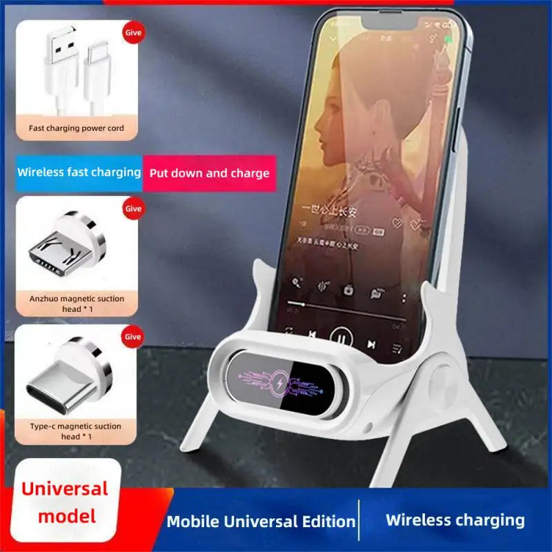 Draadloze snelladers voor op het bureau, universele snellaadbeugel voor mobiele telefoons