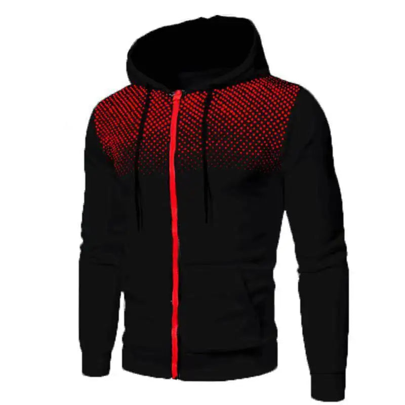 Men s Hoodie Jacket Streetwear Long Sleeve Sweatshirts Zipper Hooded Pullover