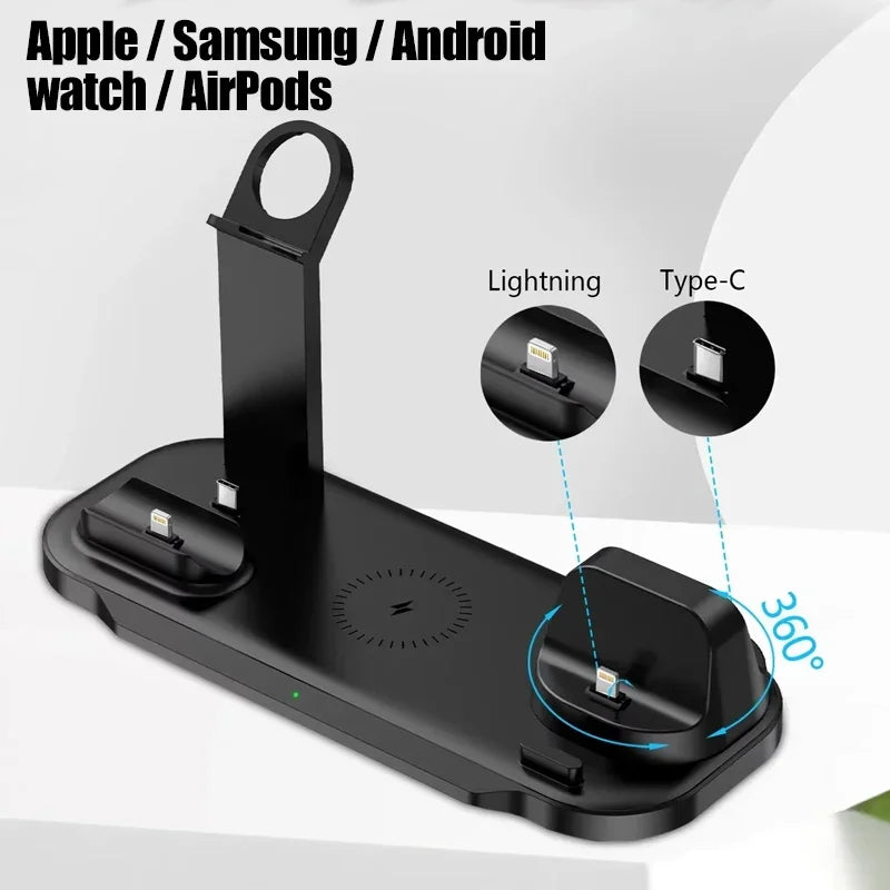 Multifunctionele draadloze opladerstandaard voor Samsung iPhone 16, 15, 14, 13 Pro Max
