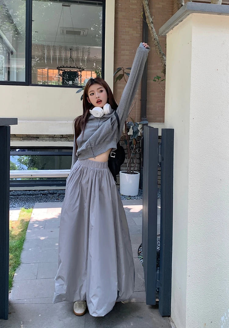 Coltruien voor dames, effen ritsontwerp, chique Koreaanse stijl, eenvoudig