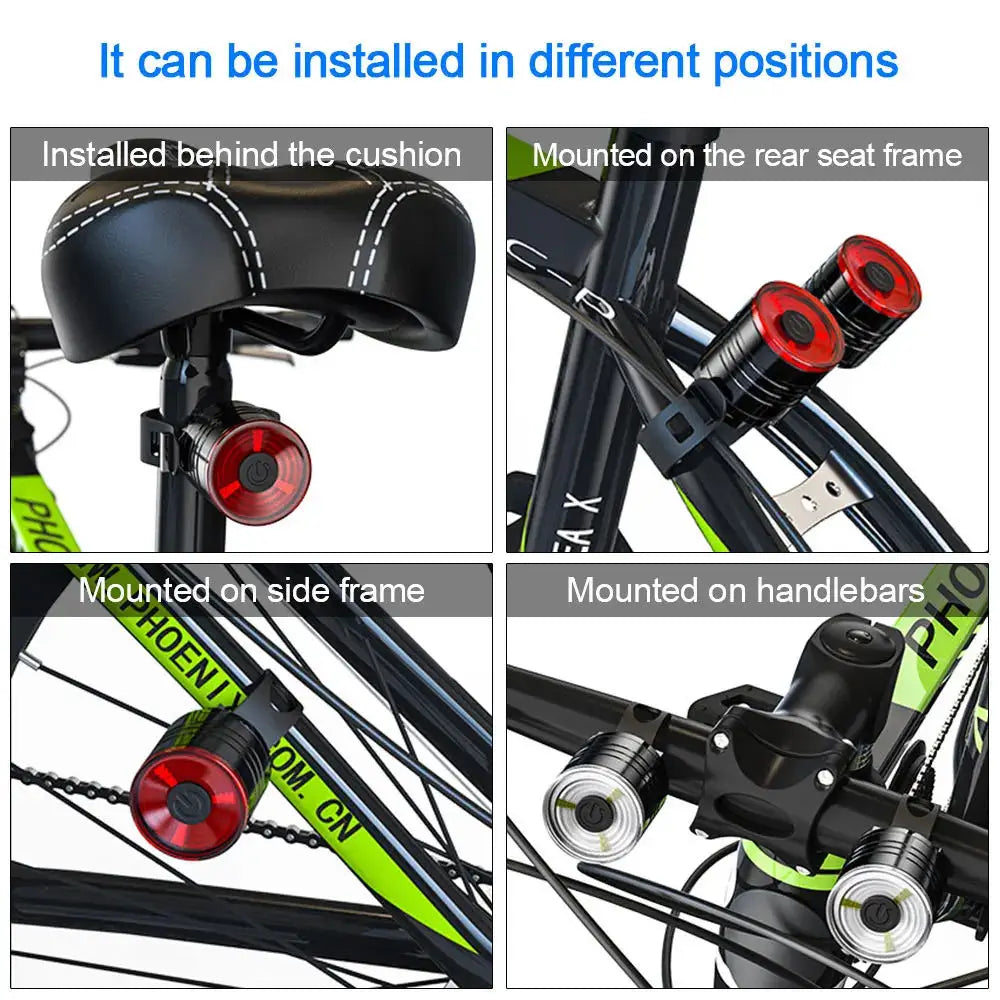 Fietsachterlicht, zaklamp voor fietsen, led, waterdicht