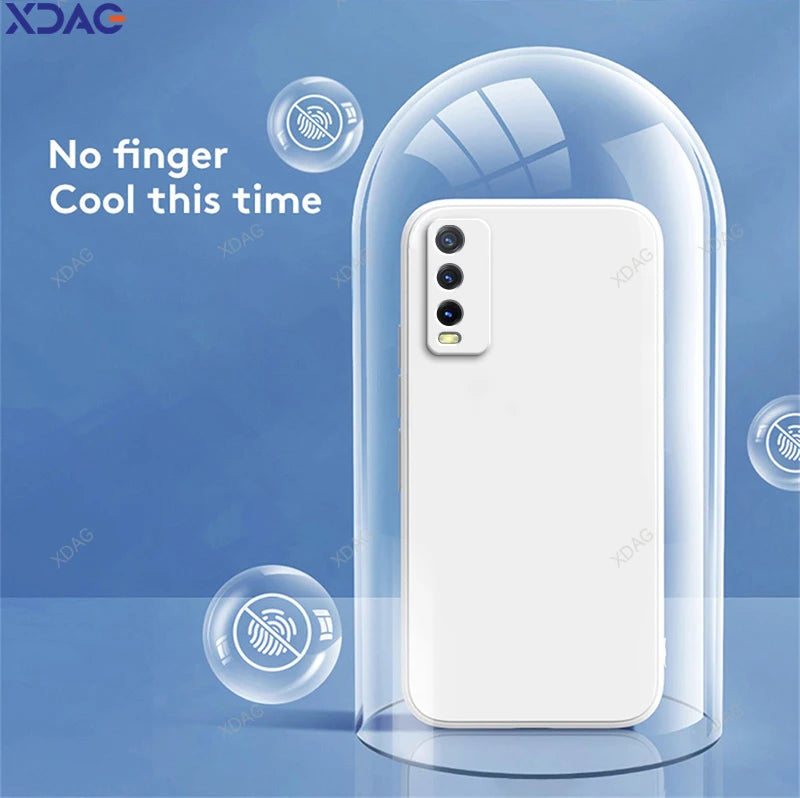 Interne, zachte telefoonhoes voor Vivo Y20i 6.51 V2027 V2032, vloeibare siliconen