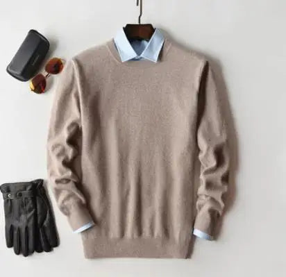 Classic Pullover V Neck Sweater Men Autumn Winter Cashmere Cotton Blend Warm Jumper Clothes Pull