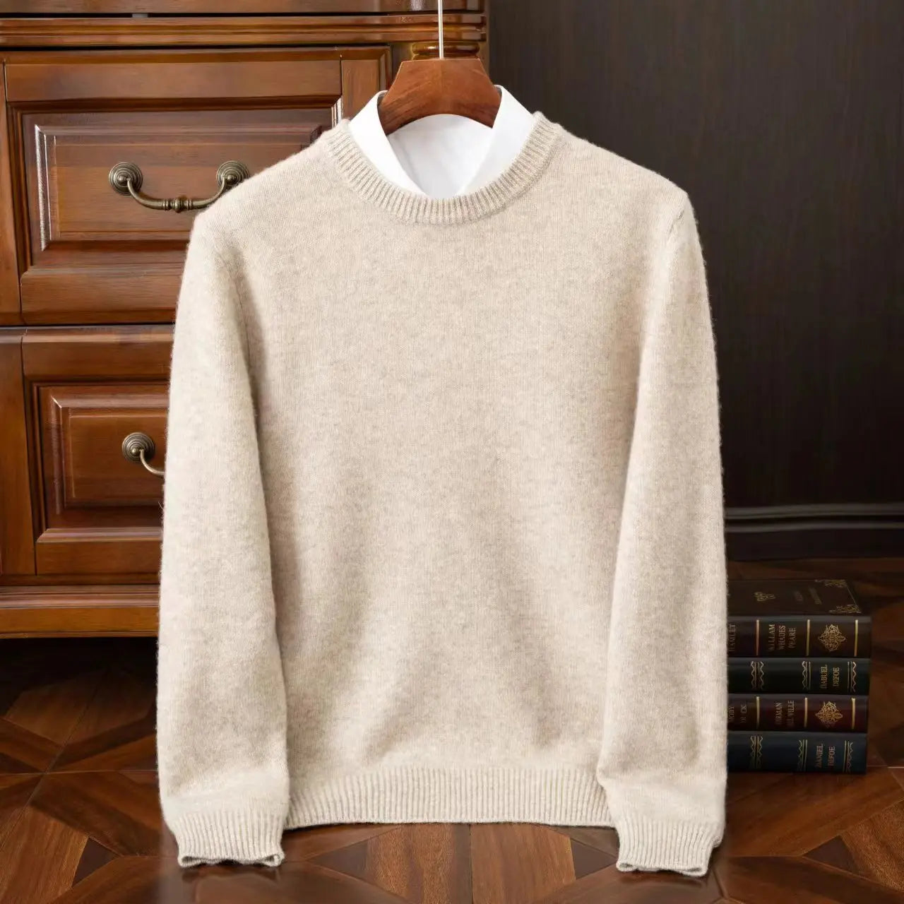 Cashmere Sweater O neck Pullovers Men s Loose Oversized M 3XL Knitted Bottom Shirt Autumn Winter