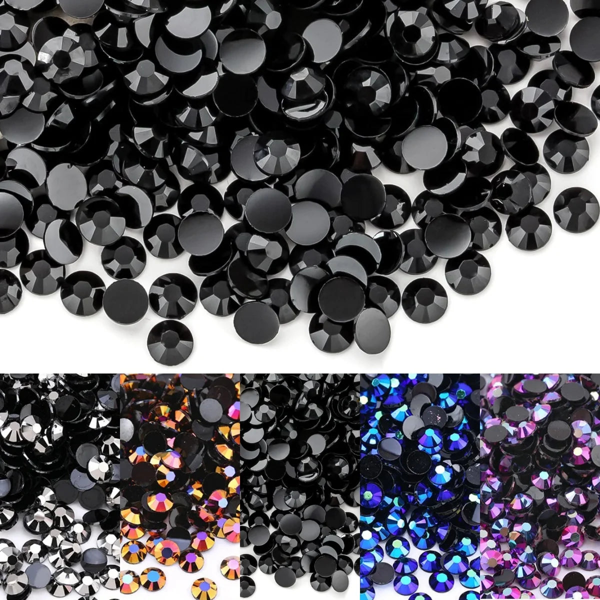 Black Series 2 5mm Wholesale Resin Rhinestones for Clothing Decoration Non