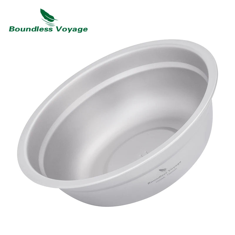 Boundless Voyage Titanium Bowl Rice Soup Salad Serving Bowl Ultralight Outdoor