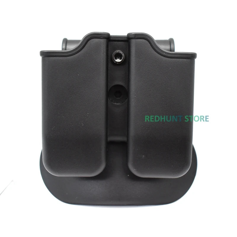 Tactical Double Magazine Holster Universal 9mm .40 Caliber Stack Mag Holder with 1.5 2 Inches Belt