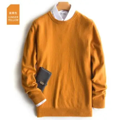 Classic Pullover V Neck Sweater Men Autumn Winter Cashmere Cotton Blend Warm Jumper Clothes Pull