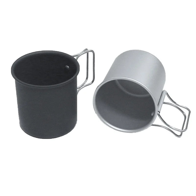 Kampeermok, aluminiumlegering, beker, toeristisch servies, picknickgerei, buitenkeuken
