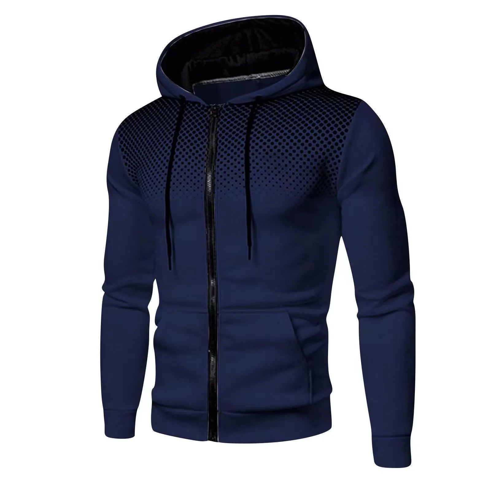 Men s Hoodie Jacket Streetwear Long Sleeve Sweatshirts Zipper Hooded Pullover